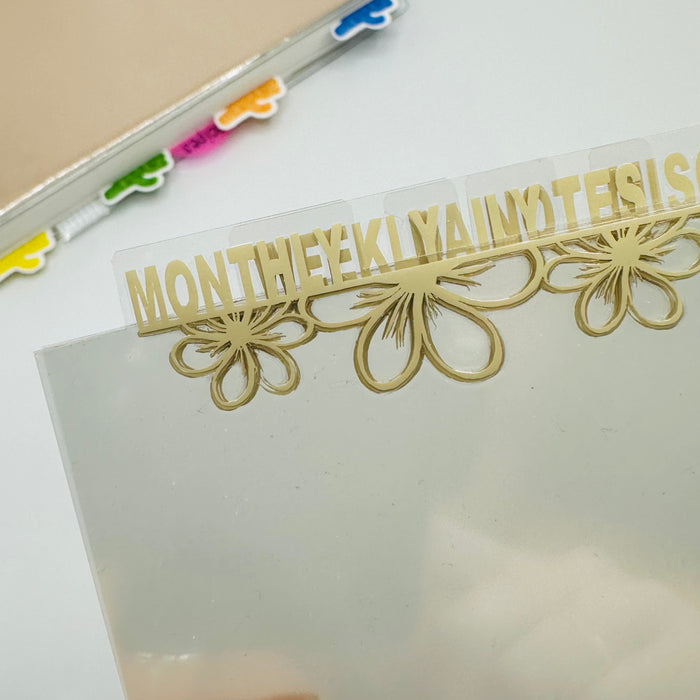 Simple Floral Dividers - TOP TABS