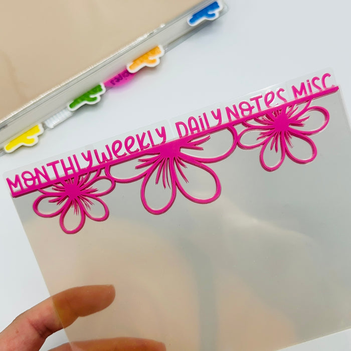 Simple Floral Dividers - TOP TABS