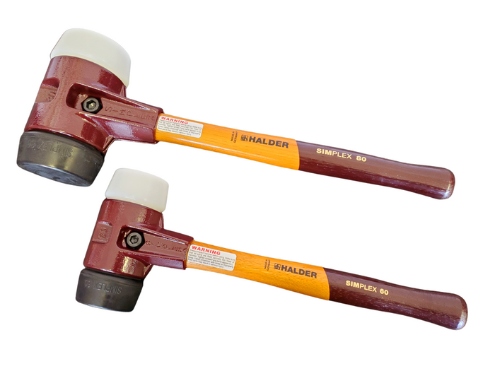 Simplex Sledge Hammer w/ Cast Iron Housing and Composite Rubber + Superplastic Faces-Halder-Atlas Preservation