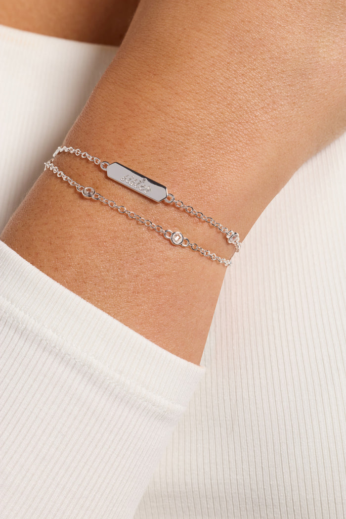 Sister Infinity Chain Double Strand Bracelet