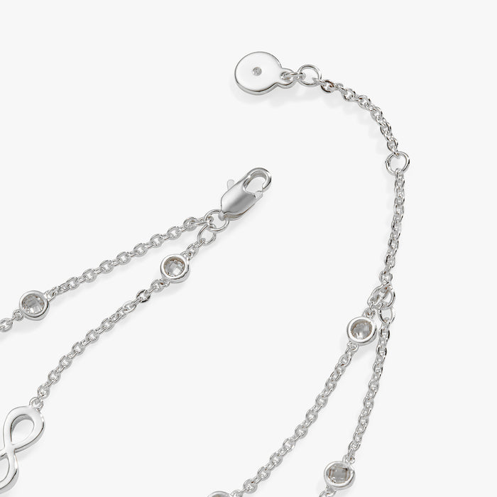 Sister Infinity Chain Double Strand Bracelet