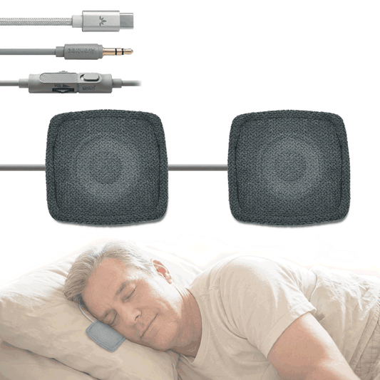Slumber Duo Wired Dual Pillow Speaker for Sleeping. Ultra-Thin Wired Dual Pillow Speaker for Sleeping, USB-C & AUX