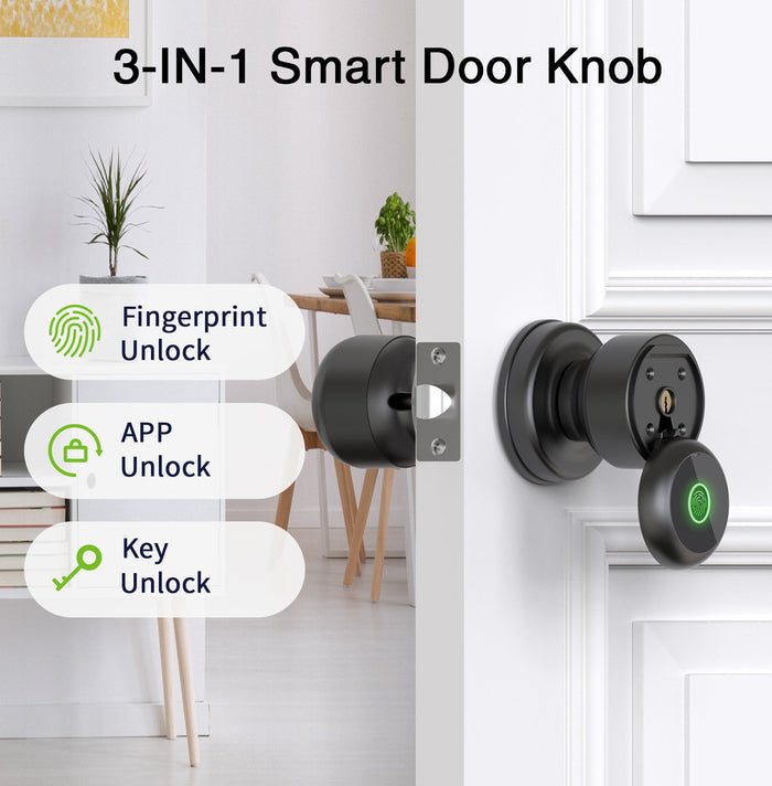 GHomesmart | Smart Door Knobs Fingerprint Door Lock K02A - GHome Smart Official