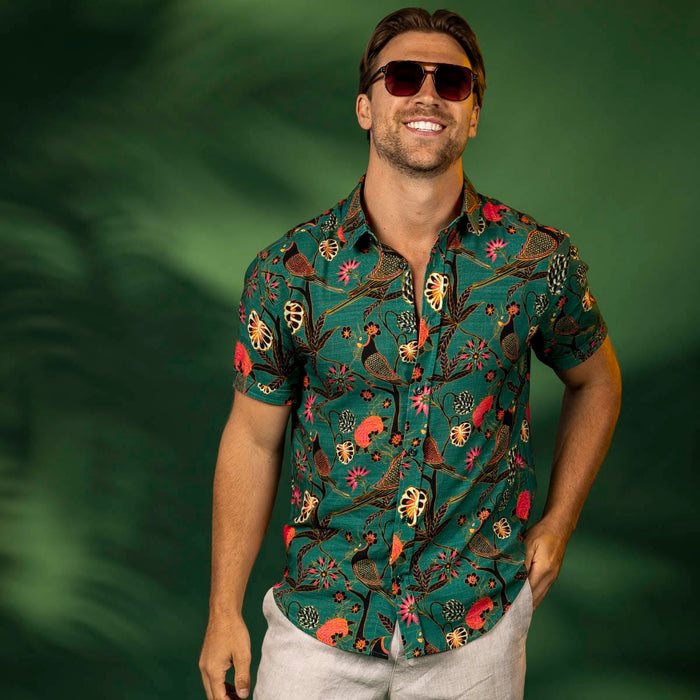 RSVLTS RSVLTS Bamboo Short Sleeve Shirt Songbirds – Bamboo Short Sleeve Shirt Songbirds – Bamboo Short Sleeve Shirt
