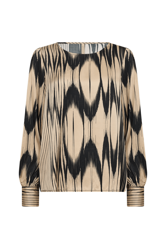 Soya Concept 41401-20 Varissa Blouse Sand Combi at Dotique