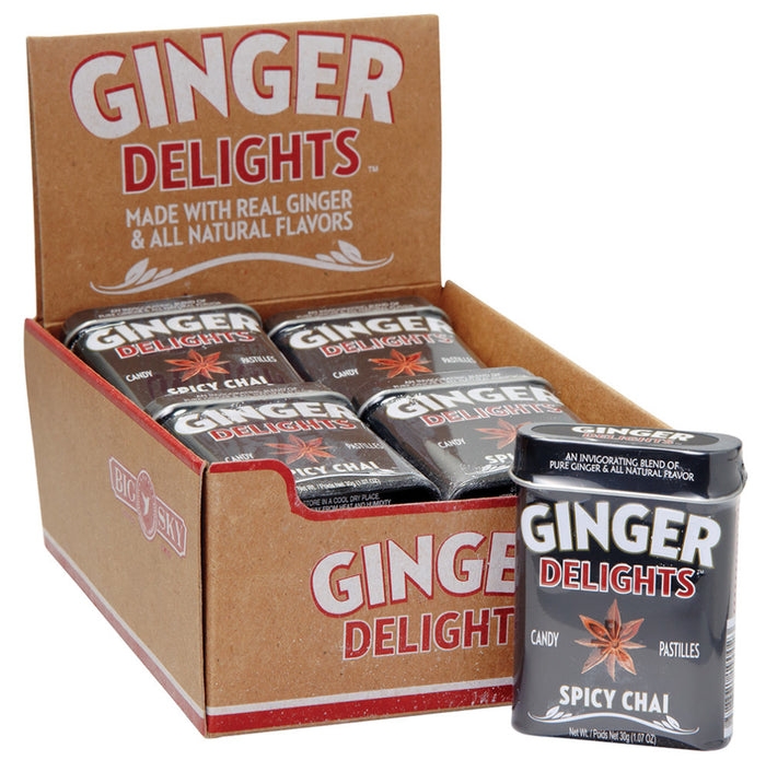Spicy Chai Ginger Delights - 12ct Tins