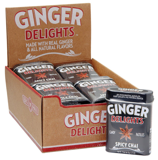 Spicy Chai Ginger Delights - 12ct Tins