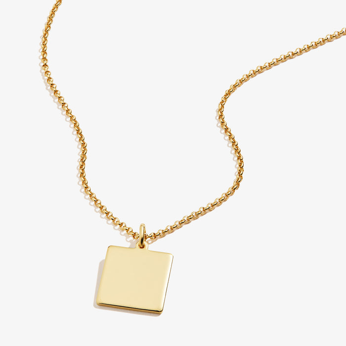 Square Charm Necklace, 21''