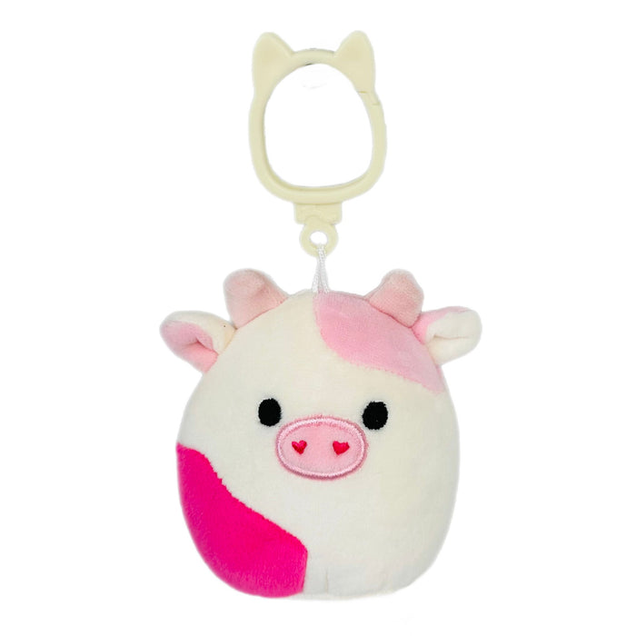 Squishmallow 3.5 Inch Caedyn the Cow Valentine Plush Clip