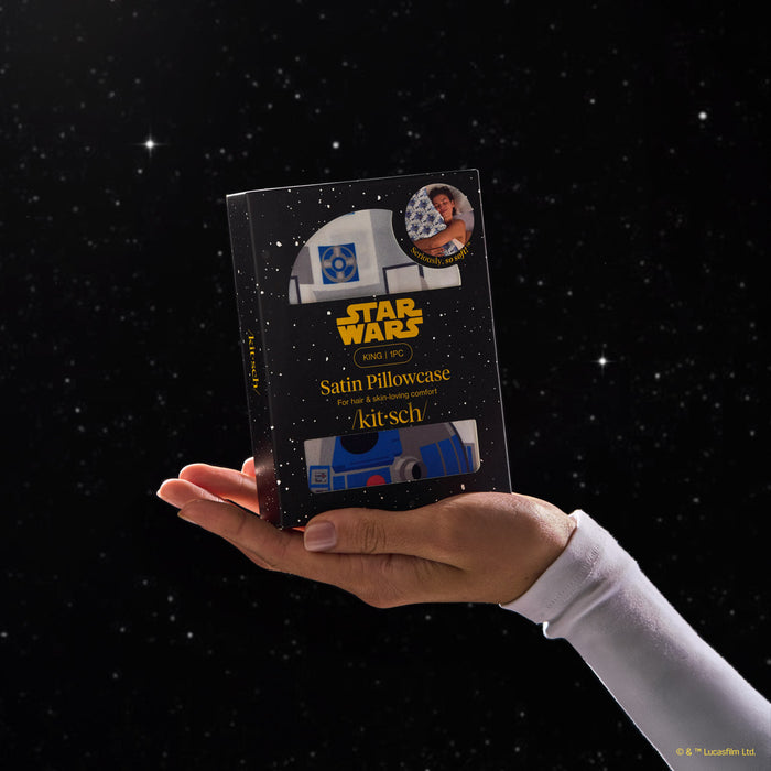 Star Wars x Kitsch R2-D2 & C-3PO Satin Pillowcase — King — lifestyle