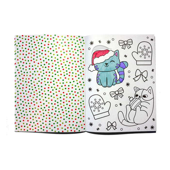 Stickiville Color-In' Sticker Book - Jolly Cheer Doodles - 400+ Stickers