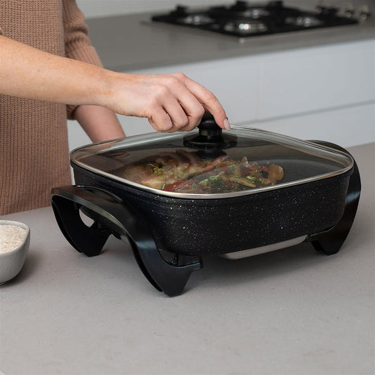 Stone Electric Fry Pan -Home Living Store - -