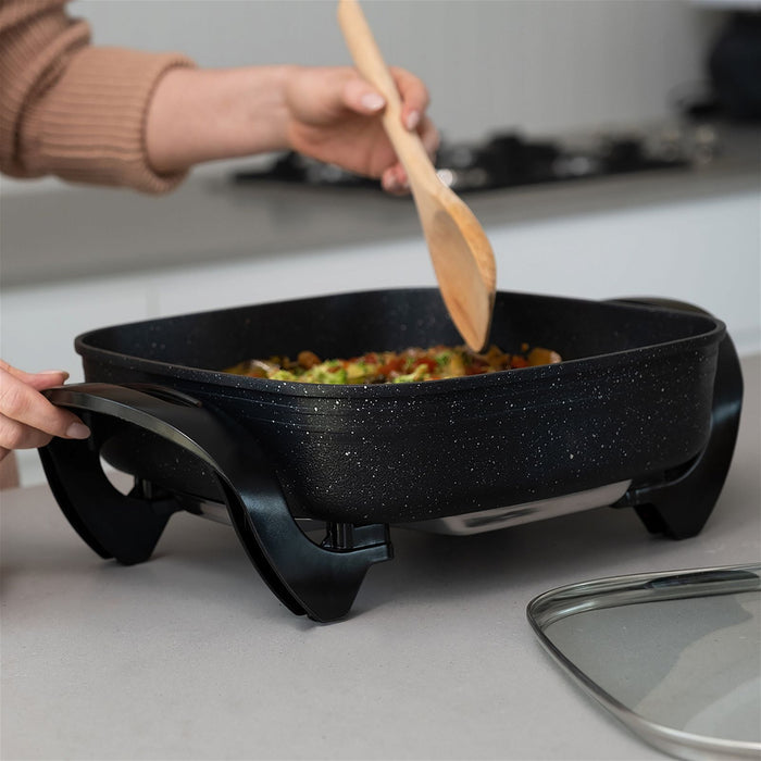 Stone Electric Fry Pan -Home Living Store - -