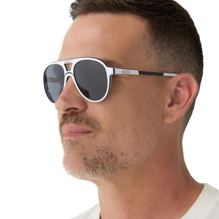 on model - male wearing STORMTROOPER - GALACTIC WHITE + BLACK side