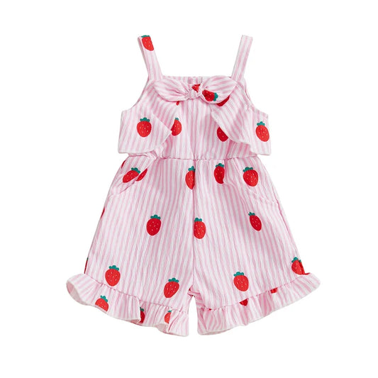 SUMMER FRUIT Bowtie Romper