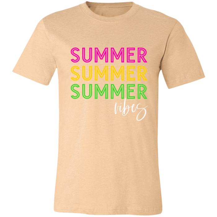 Summer Vibes graphic t-shirt in Heather Sand Dune