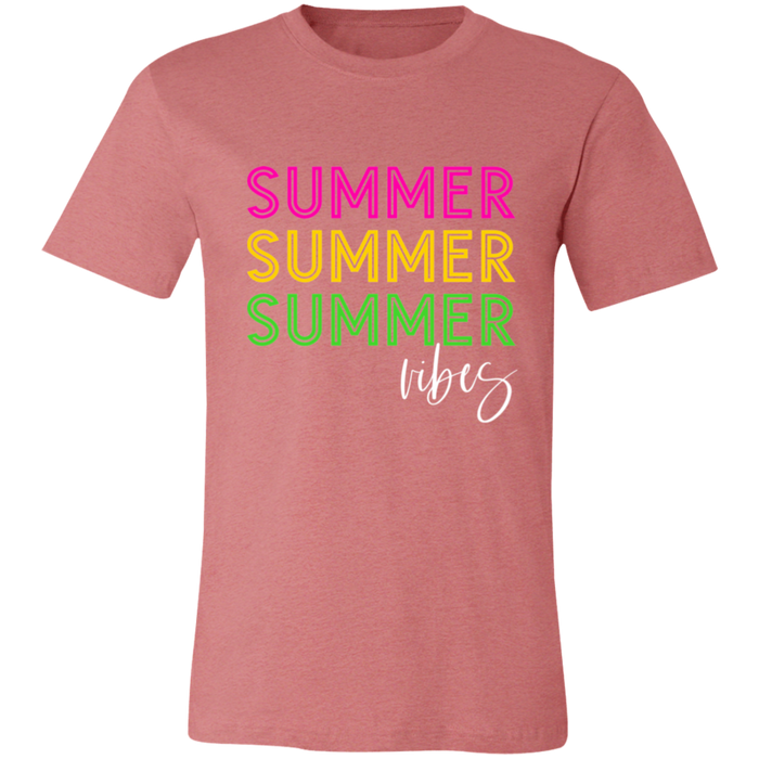 Summer Vibes graphic t-shirt in Heather Mauve
