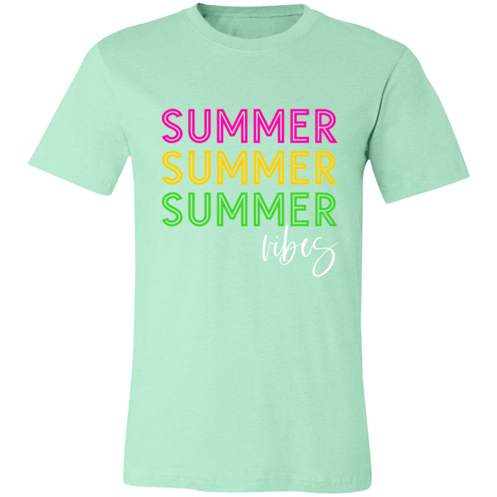 Summer Vibes graphic t-shirt in Heather Mint