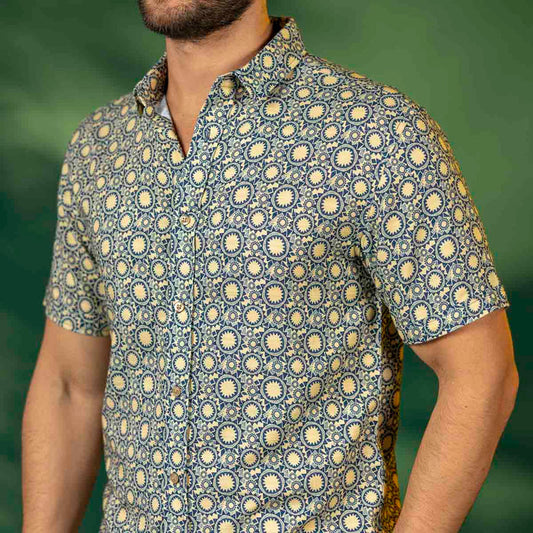 RSVLTS RSVLTS Bamboo Short Sleeve Shirt Sunburst – Bamboo Short Sleeve Shirt Sunburst – Bamboo Short Sleeve Shirt