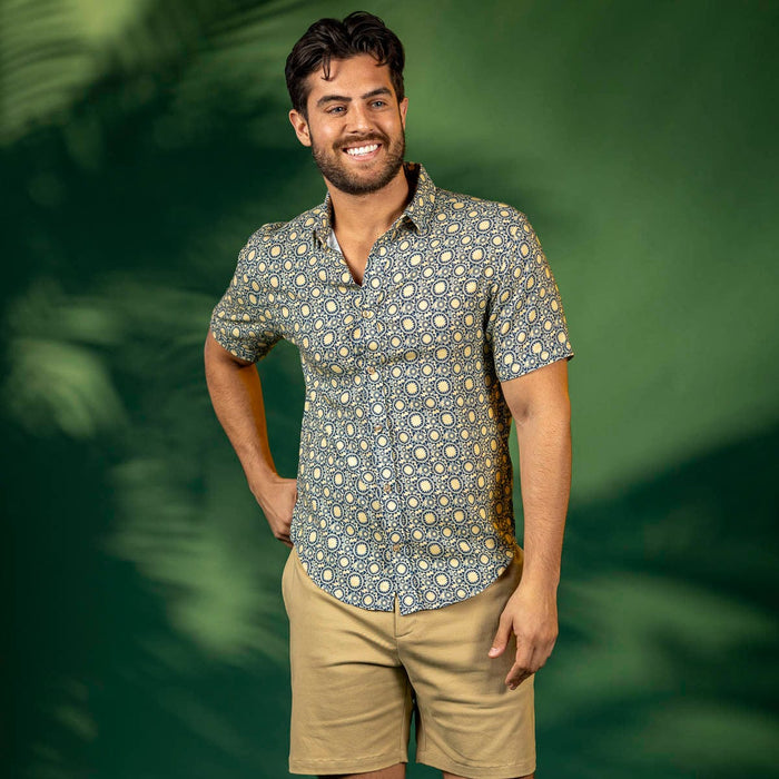 RSVLTS RSVLTS Bamboo Short Sleeve Shirt Sunburst – Bamboo Short Sleeve Shirt Sunburst – Bamboo Short Sleeve Shirt