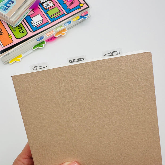 SUPER Mini Pen Doodle Tab Planner Dividers - Set of 6