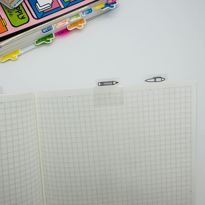 SUPER Mini Pen Doodle Tab Planner Dividers - Set of 6