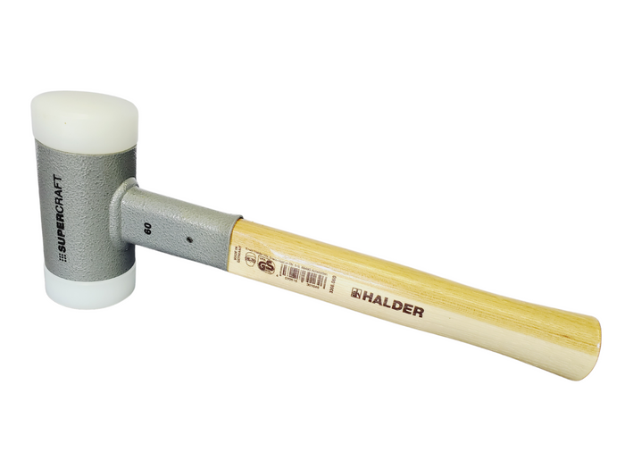 Supercraft Dead Blow Non-Rebounding Hammer w/ Nylon Face Inserts and Hickory Handle-Halder-Atlas Preservation