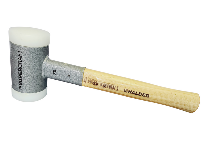 Supercraft Dead Blow Non-Rebounding Hammer w/ Nylon Face Inserts and Hickory Handle-Halder-Atlas Preservation