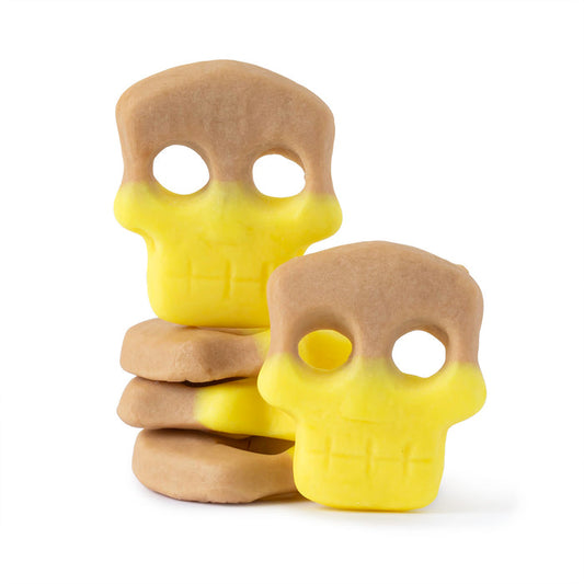 Swedish Style Banana Toffee Skull Gummy Candy - 5 LB