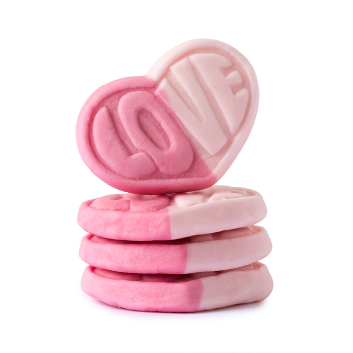 Swedish Style Strawberry Vanilla Hearts Candy - 5 LB