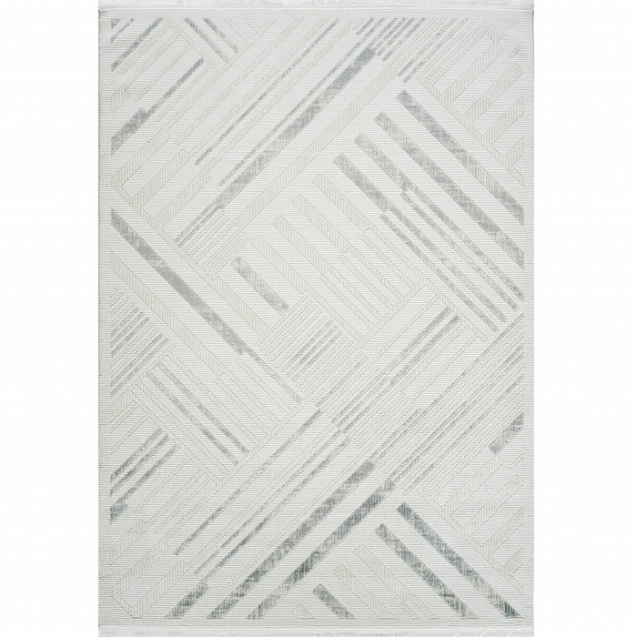 Tapis en Cachemire 7/24 Elegante Lumina Grey 80x150 cm