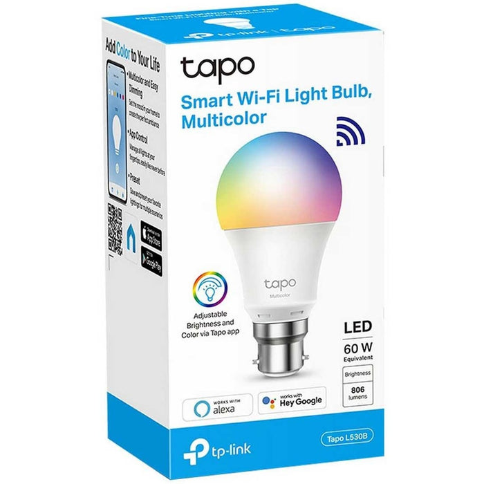 Tapo Wi-Fi Smart Bulb | Multicolour | Bayonet Tapo Smart Bulb Euronics Ireland