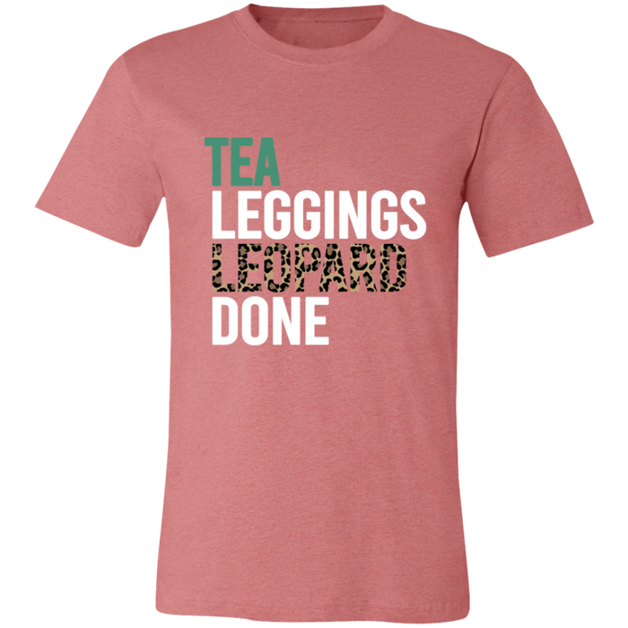 Tea Leopard Leggings Done graphic t-shirt in Heather Mauve