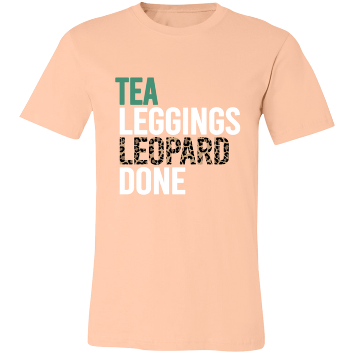 Tea Leopard Leggings Done graphic t-shirt in Heather Peach