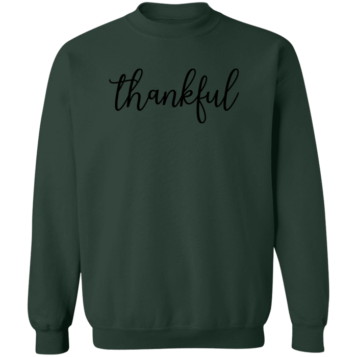 Thankful crewneck sweatshirt in Forest Green