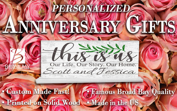 This is Us Sign for Mantel or Shelf Custom Family Name - Broad Bay Personalized Gifts Shipped Fast