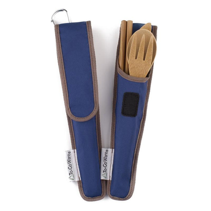 to-go ware bamboo utensil set - classic indigo