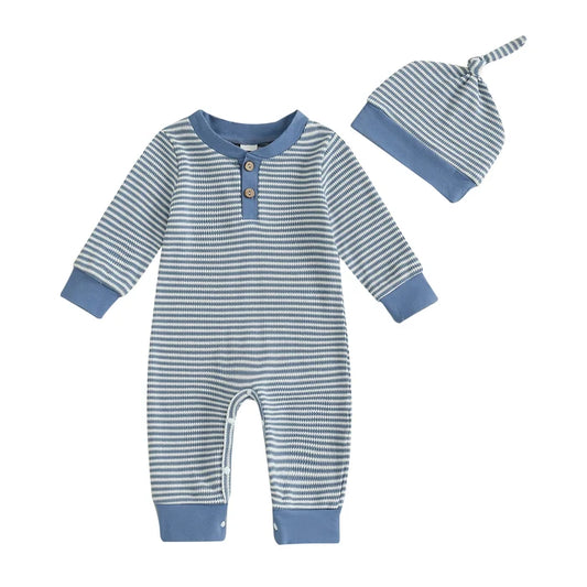 TOMMY Striped Jumpsuit with Beanie