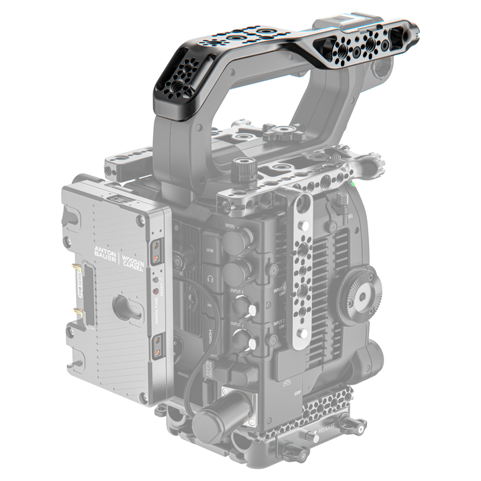 canon c400 top handle cheese plate installed back
