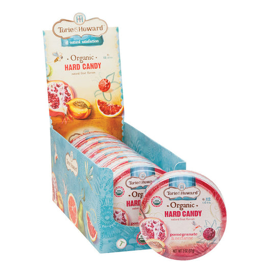Torie and Howard Pomegranate and Nectarine Hard Candy Tin - 8 Count