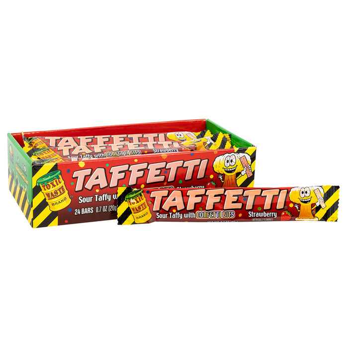Toxic Waste Strawberry Sour Taffy Candy - 24 Count