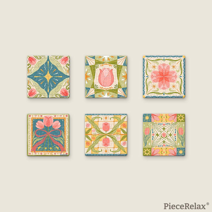 The meeting of traditional vintage tiles and tulips—why not bring a blooming tulip into your world? You’ll Always Get There with PieceRelax.