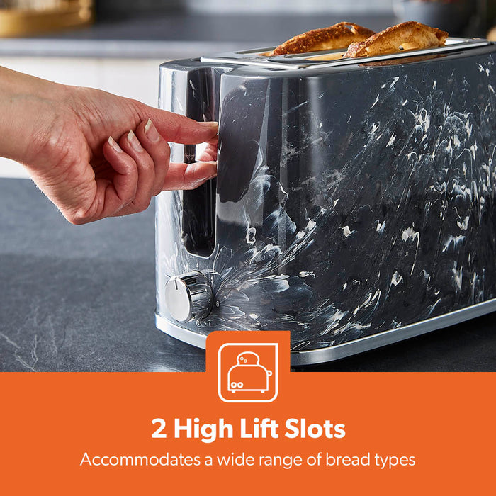 Two-Slice Black Dune Electric Bread Toaster