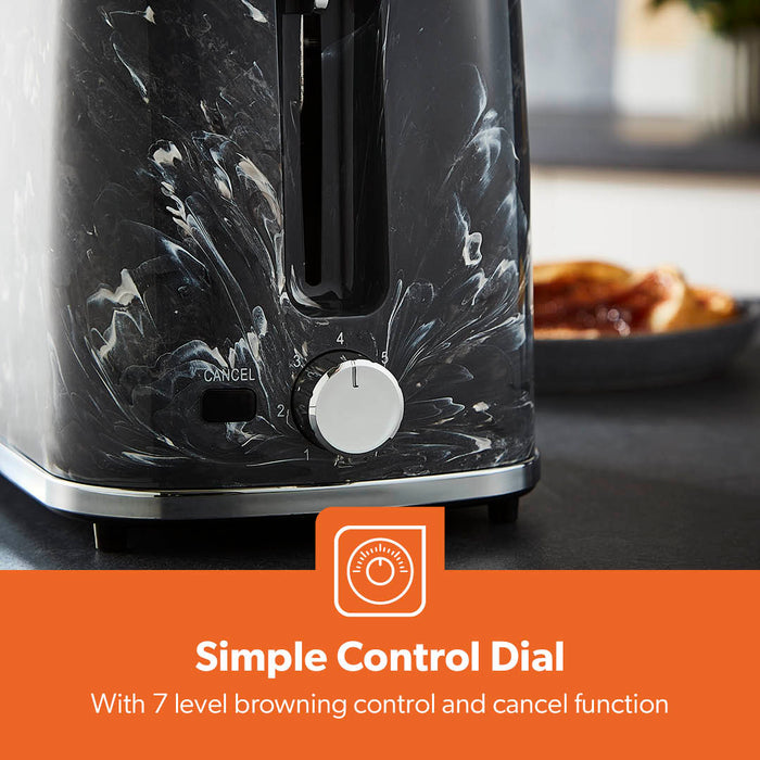 Two-Slice Black Dune Electric Bread Toaster