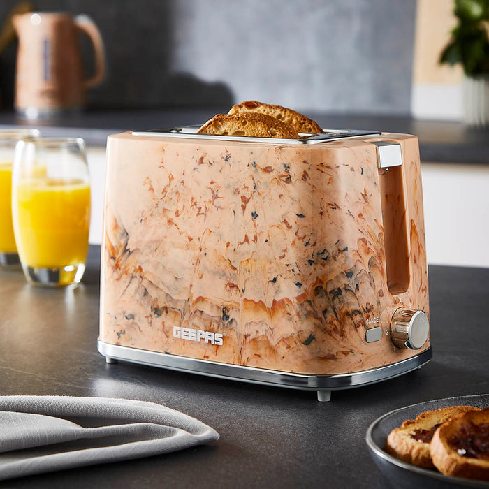 Two-Slice 'Travertine' Bread Toaster With Crumb Tray