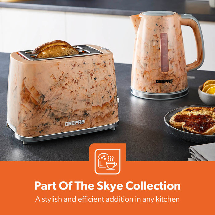 Two-Slice 'Travertine' Bread Toaster With Crumb Tray