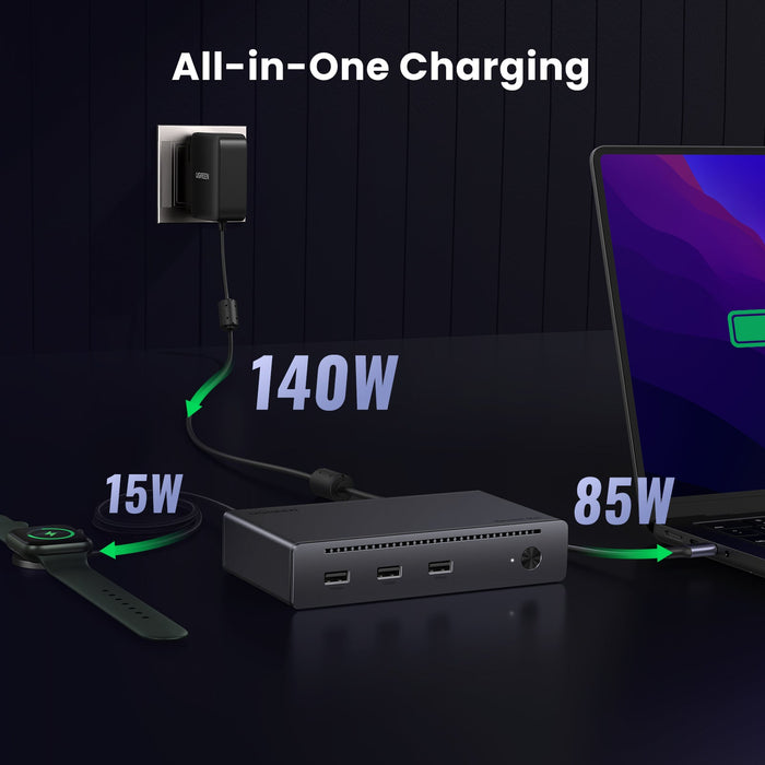 UGREEN Revodok Max 208 Thunderbolt 4 Dock 40Gbps 8 - in - 1 Docking Station - UGREEN EU