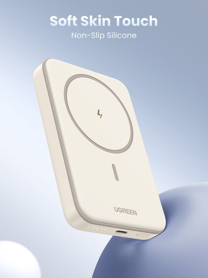 UGREEN Wireless Powerbank 10000mAh Magnetische Power Bank, soft skin touch, no-slip silicone
