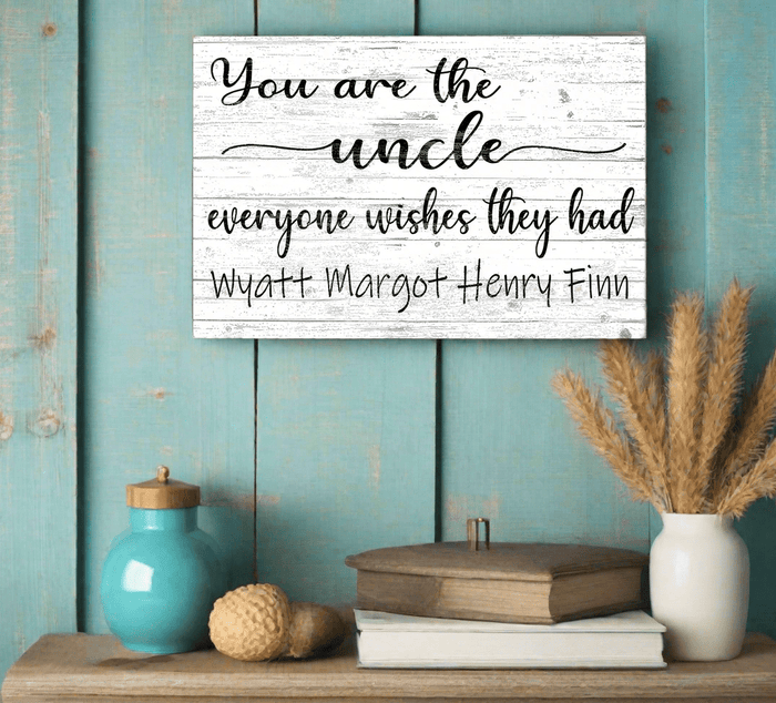 You Are The Uncle Everyone Wishes They Had Sign With Names of Nieces and Nephews - Broad Bay Personalized Gifts Shipped Fast