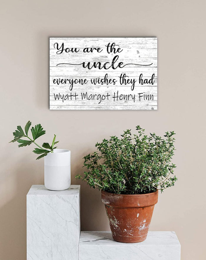 You Are The Uncle Everyone Wishes They Had Sign With Names of Nieces and Nephews - Broad Bay Personalized Gifts Shipped Fast
